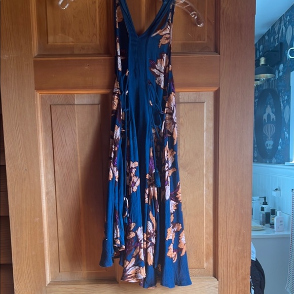 Free People Mini Dress in Blue and Orange - Picture 2 of 3